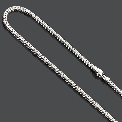 Sterling Silver Franco Chain Necklace 3mm 30 Inches 3 Sterling Silver Franco Chain Necklace 3mm 30 Inches