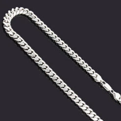 Men's Sterling Silver Miami Cuban Link Chain 7mm 22-30in