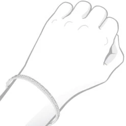 14K White Gold Thin Diamond Bangle Bracelet For Women 2.5 Carat -Invicta Jewelry Store thin diamond bangle bracelet for women 14k white rose yellow gold 25 carat 803206 bodwh