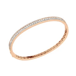 14K White Gold Thin Diamond Bangle Bracelet For Women 2.5 Carat -Invicta Jewelry Store thin diamond bangle bracelet for women 14k white rose yellow gold 25 carat 803206 ro