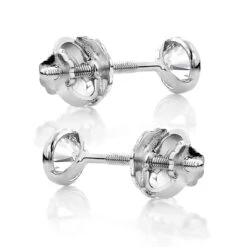 Two Carat 14K White Gold Solitaire Round Diamond Bezel Stud Earrings 6mm 11 Two Carat 14K White Gold Solitaire Round Diamond Bezel Stud Earrings 6mm -Invicta Jewelry Store two carat 14k gold solitaire round diamond bezel stud earrings backwh