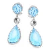 Unique 14K White Gold Blue Topaz Ladies Diamond Drop Earrings 0.64ct 2 Unique 14K White Gold Blue Topaz Ladies Diamond Drop Earrings 0.64ct -Invicta Jewelry Store unique 14k blue topaz ladies diamond drop earrings 064ct 1