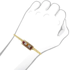 Unique 14K Yellow Gold Ruby Citrine Garnet Gemstone & Diamond Bracelet For Women 1.75ct -Invicta Jewelry Store unique 14k gold ruby citrine garnet gemstone diamond bracelet for women 175ct 000978 bodye