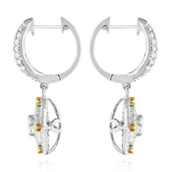 Unique 14K White Gold White And Yellow Diamond Earrings For Women Drop Design 11 Unique 14K White Gold White And Yellow Diamond Earrings For Women Drop Design -Invicta Jewelry Store unique 14k gold white and yellow diamond earrings for women drop design backwh