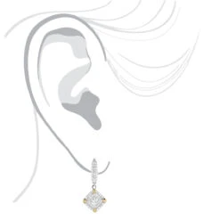 Unique 14K White Gold White And Yellow Diamond Earrings For Women Drop Design 12 Unique 14K White Gold White And Yellow Diamond Earrings For Women Drop Design -Invicta Jewelry Store unique 14k gold white and yellow diamond earrings for women drop design bodwh