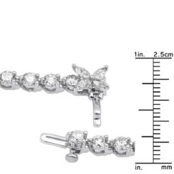 Unique 6 Carat VS Diamond Tennis Bracelet For Women 18K White Gold Flower Clasp 17 Unique 6 Carat VS Diamond Tennis Bracelet For Women 18K White Gold Flower Clasp -Invicta Jewelry Store unique 6 carat vs diamond tennis bracelet for women 18k gold flower clasp 407100 rulerwh