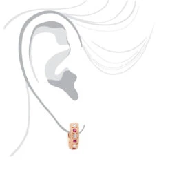 Unique Diamonds And Rubies Earrings Huggies 14K Yellow Gold Small Hoops 1/4 Inch -Invicta Jewelry Store unique diamonds and rubies earrings huggies 14k gold small hoops 14 inch 001300 bodro