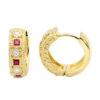 Unique Diamonds And Rubies Earrings Huggies 14K Yellow Gold Small Hoops 1/4 Inch 1 Unique Diamonds And Rubies Earrings Huggies 14K Yellow Gold Small Hoops 1/4 Inch -Invicta Jewelry Store unique diamonds and rubies earrings huggies 14k gold small hoops 14 inch 001300 mainye