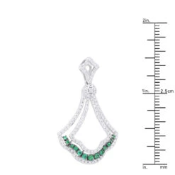 Unique Ladies 1.3 Carat Diamond And Emerald Pendant Necklace 14K White Gold 17 Unique Ladies 1.3 Carat Diamond And Emerald Pendant Necklace 14K White Gold -Invicta Jewelry Store unique ladies 13 carat diamond and emerald pendant necklace in 14k gold 100488 rulerwh