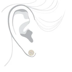 Unisex Round Diamond Stud Earrings Clusters 14K White Gold 1.75ct -Invicta Jewelry Store unisex round diamond stud earrings clusters in 14k gold 175ct bodye