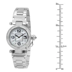 JoJino Women's Diamond Watch 0.12ctw White Mother-Of-Perl Dial -Invicta Jewelry Store watches jojino womens diamond watch 012ctw white mother of perl dial 968770 ruler