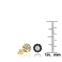 White Black Diamond Earrings 0.6ct 14K Yellow Gold Studs 13 White Black Diamond Earrings 0.6ct 14K Yellow Gold Studs -Invicta Jewelry Store white black diamond earrings 060ct 14k p 43358 rulerye