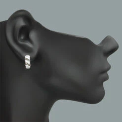 White And Champaign Diamond Hoop Huggie Earrings 0.47ct 14K White Gold 7 White And Champaign Diamond Hoop Huggie Earrings 0.47ct 14K White Gold -Invicta Jewelry Store white brown diamond hoop huggie earrings 047ct 14k gold p 48392bod