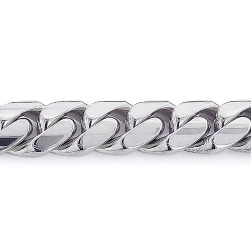 10K White Gold Miami Cuban Link Chain In 22-40in 11mm 6 10K White Gold Miami Cuban Link Chain In 22-40in 11mm - Image 4