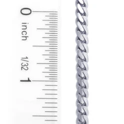 Men's 14K White Gold Miami Cuban Link Chain 4mm 22-40in -Invicta Jewelry Store white gold miami cuban link curb chain 14k 4mm 22 40in 3