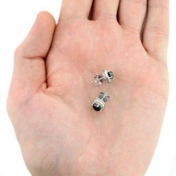 White Yellow And Black Diamond Stud Earrings 2.20ct 14K White Gold -Invicta Jewelry Store white yellow and black diamond stud earrings 220ct 14k gold 3