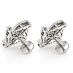 White Yellow Blue Diamond Earrings 0.5ct 10K White Gold 12 White Yellow Blue Diamond Earrings 0.5ct 10K White Gold -Invicta Jewelry Store white yellow blue diamond earrings 078ct 10k gold backwh