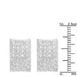 Wide 14K White Gold Designer Quarter Hoop Cluster Diamond Earrings Women's 3.25ct 23 Wide 14K White Gold Designer Quarter Hoop Cluster Diamond Earrings Women's 3.25ct -Invicta Jewelry Store wide 14k gold designer quarter hoop cluster diamond earrings womens 325ct rulerwh