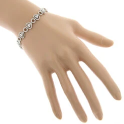 Women's 14K White Gold Designer Diamond Heart Bracelet 4.35ct 13 Women's 14K White Gold Designer Diamond Heart Bracelet 4.35ct -Invicta Jewelry Store womens 14k gold designer diamond heart bracelet 435ct p 6482 bodwh