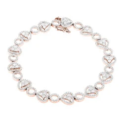 Women's 14K White Gold Designer Diamond Heart Bracelet 4.35ct 11 Women's 14K White Gold Designer Diamond Heart Bracelet 4.35ct -Invicta Jewelry Store womens 14k gold designer diamond heart bracelet 435ct p 6482 ro