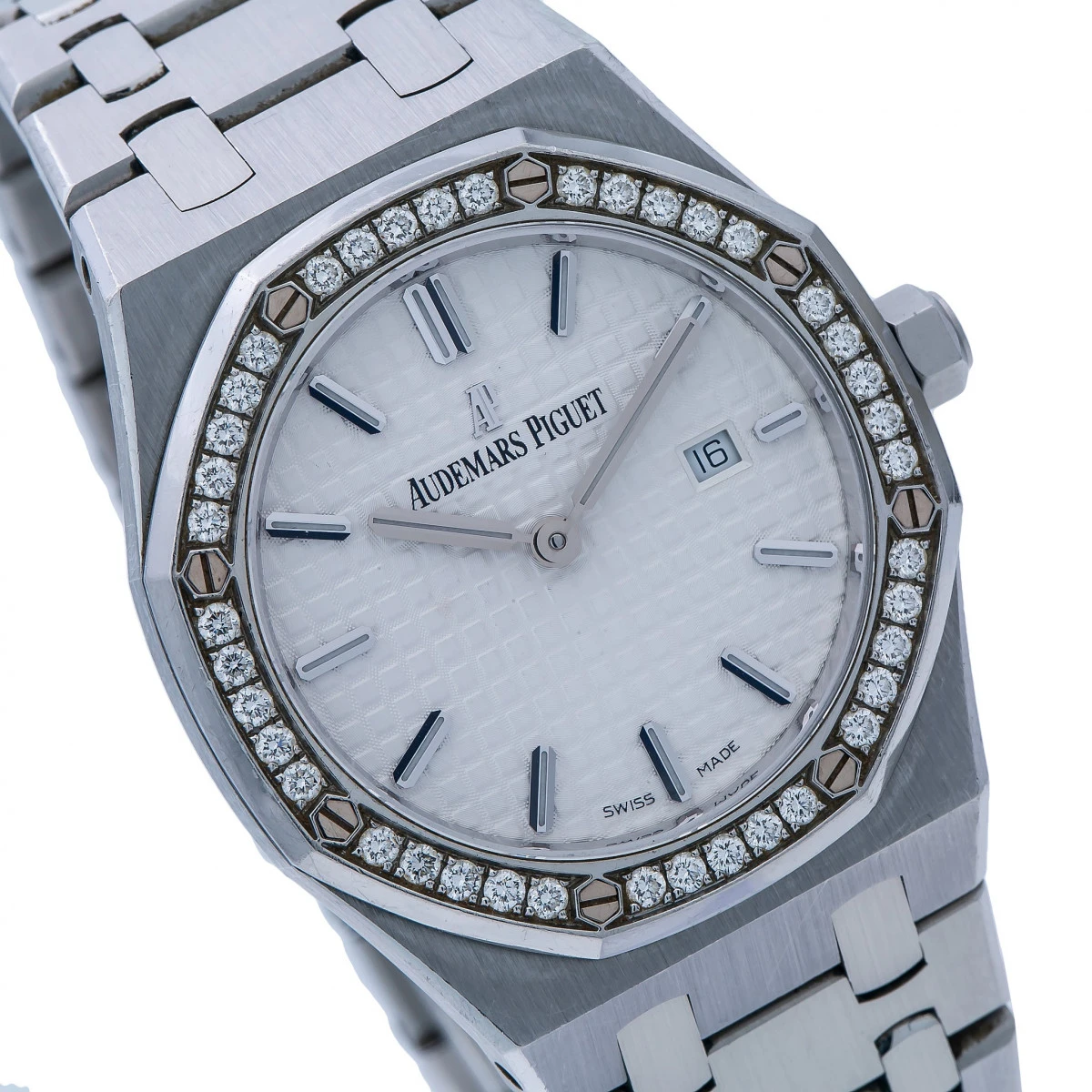 Women's Diamond Watch Audemars Piguet Royal Oak 33mm White Dial W00958 4 Women's Diamond Watch Audemars Piguet Royal Oak 33mm White Dial W00958 - Image 2