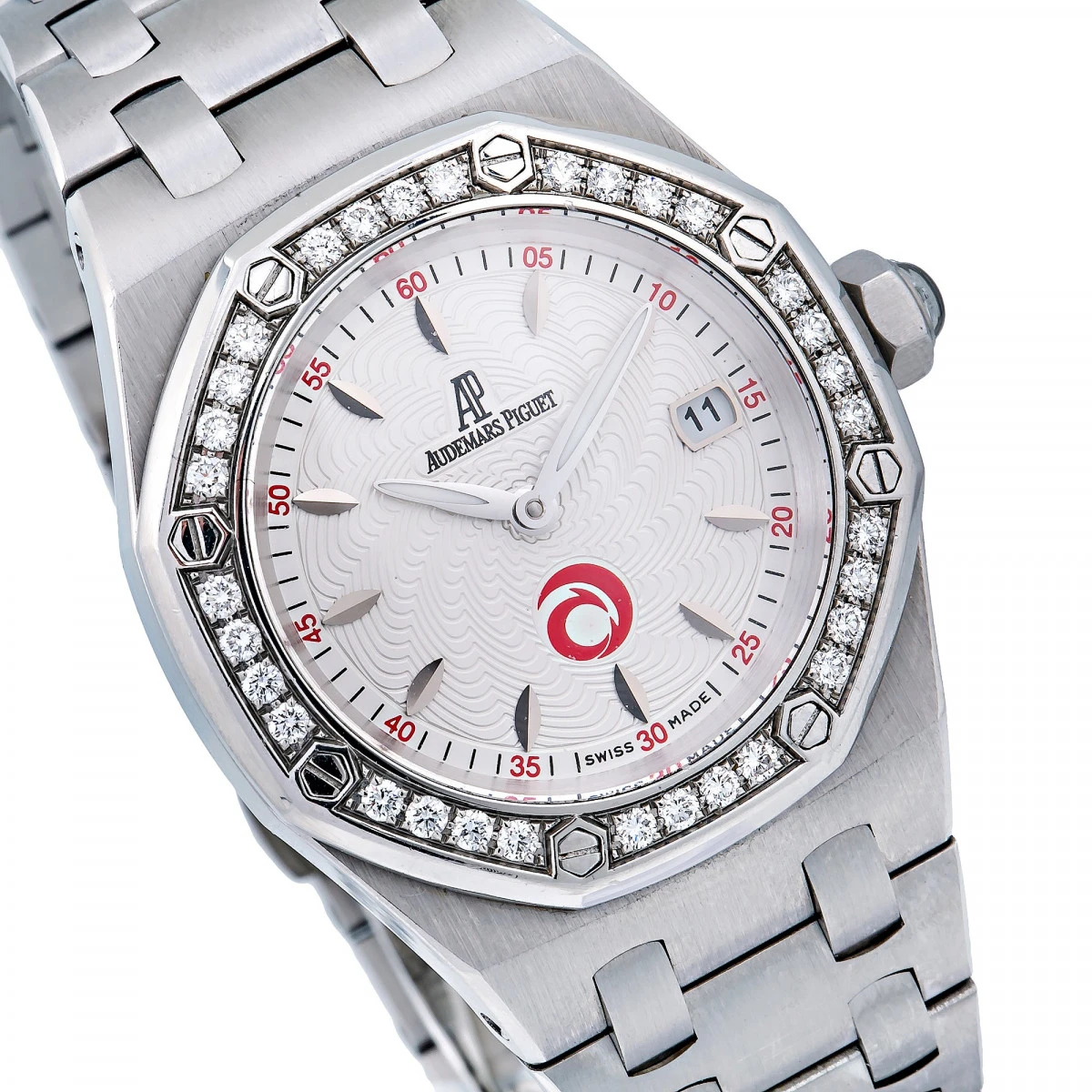 Diamond Watch Audemars Piguet Royal Oak Lady 33mm White Dial W01046 4 Diamond Watch Audemars Piguet Royal Oak Lady 33mm White Dial W01046 - Image 2