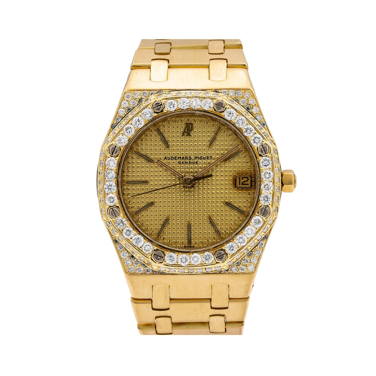 Women's Diamond Watch Audemars Piguet Royal Oak 18K Gold Champagne Dial 3 Women's Diamond Watch Audemars Piguet Royal Oak 18K Gold Champagne Dial