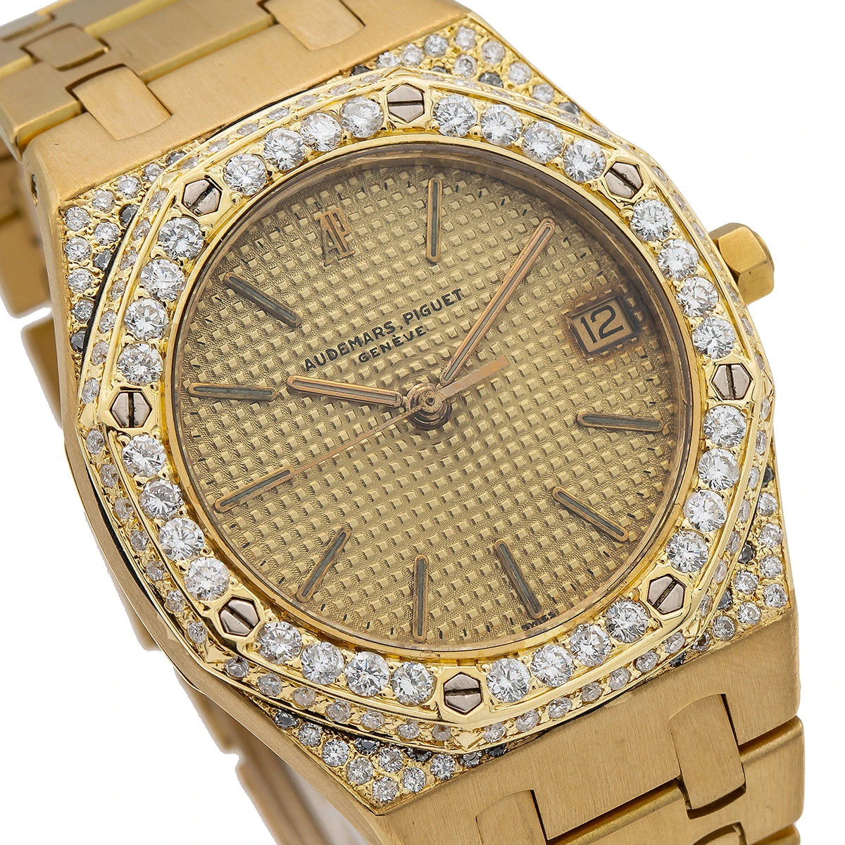 Women's Diamond Watch Audemars Piguet Royal Oak 18K Gold Champagne Dial 4 Women's Diamond Watch Audemars Piguet Royal Oak 18K Gold Champagne Dial - Image 2
