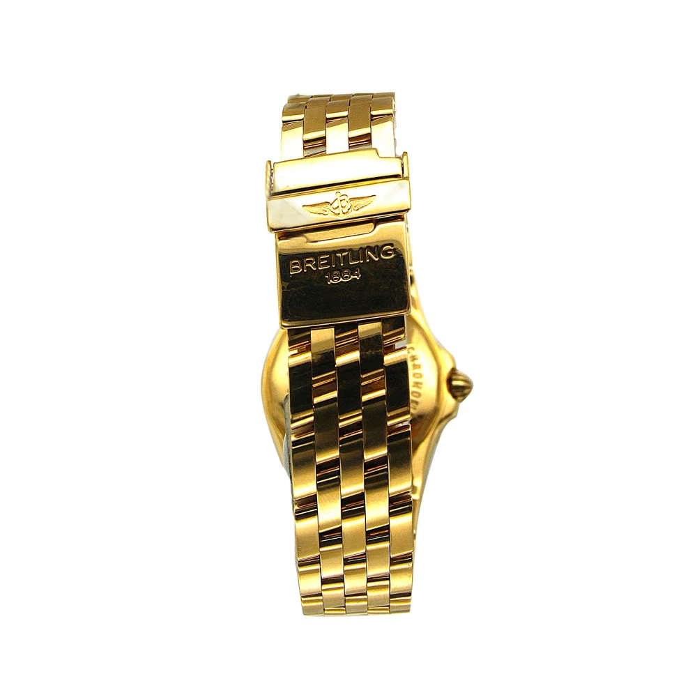 18K Gold Women's Diamond Watch Breitling Cockpit 31.8mm White Dial W00127 5 18K Gold Women's Diamond Watch Breitling Cockpit 31.8mm White Dial W00127 - Image 3