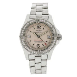 Women's Diamond Watch Breitling Colt Oceane 33mm White Dial