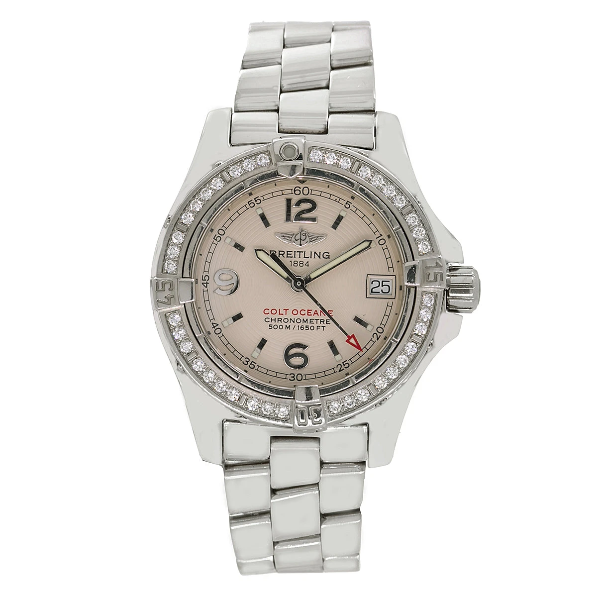 Women's Diamond Watch Breitling Colt Oceane 33mm White Dial 3 Women's Diamond Watch Breitling Colt Oceane 33mm White Dial