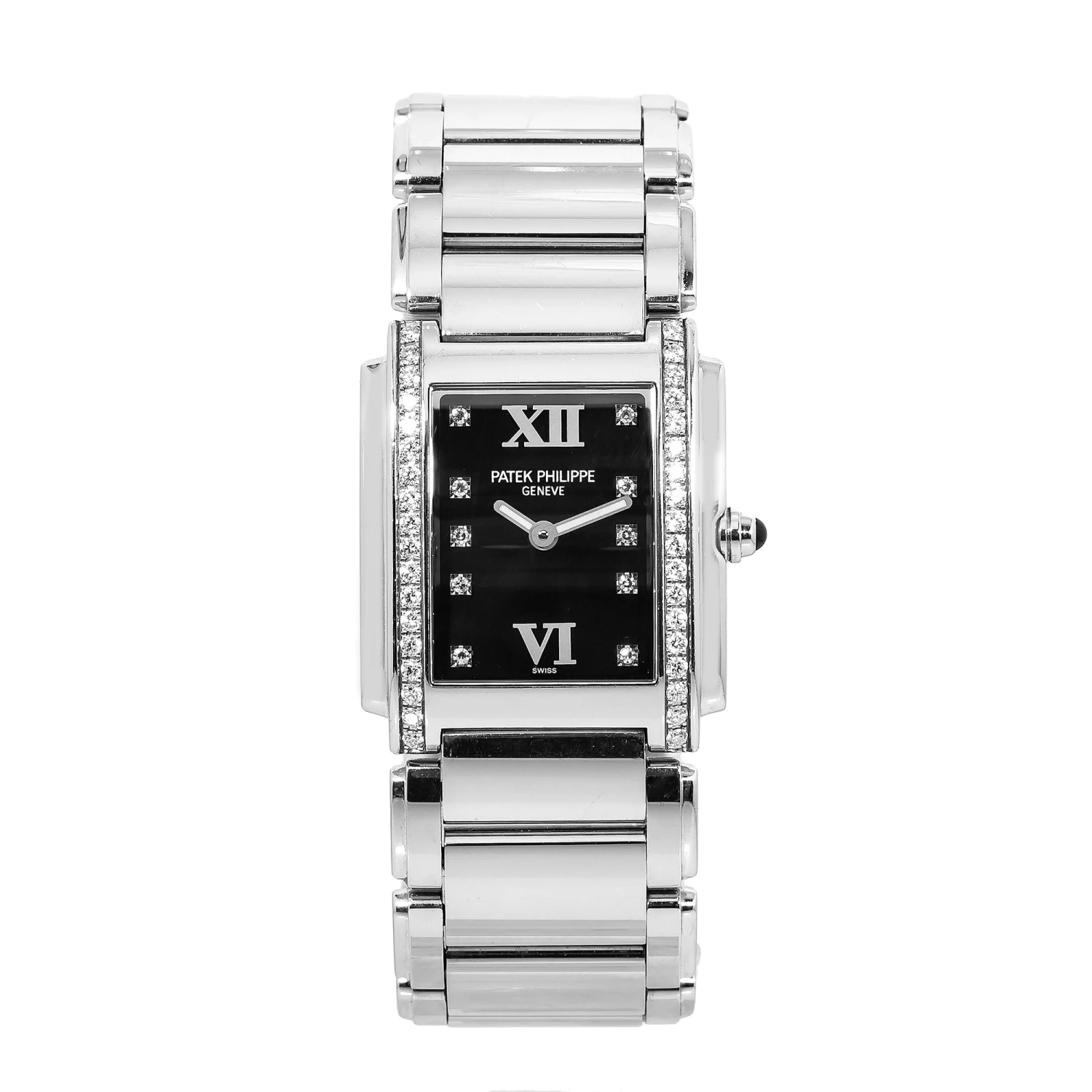 Women's Diamond Watch Patek Philippe Twenty~4 25mm Black Dial 3 Women's Diamond Watch Patek Philippe Twenty~4 25mm Black Dial