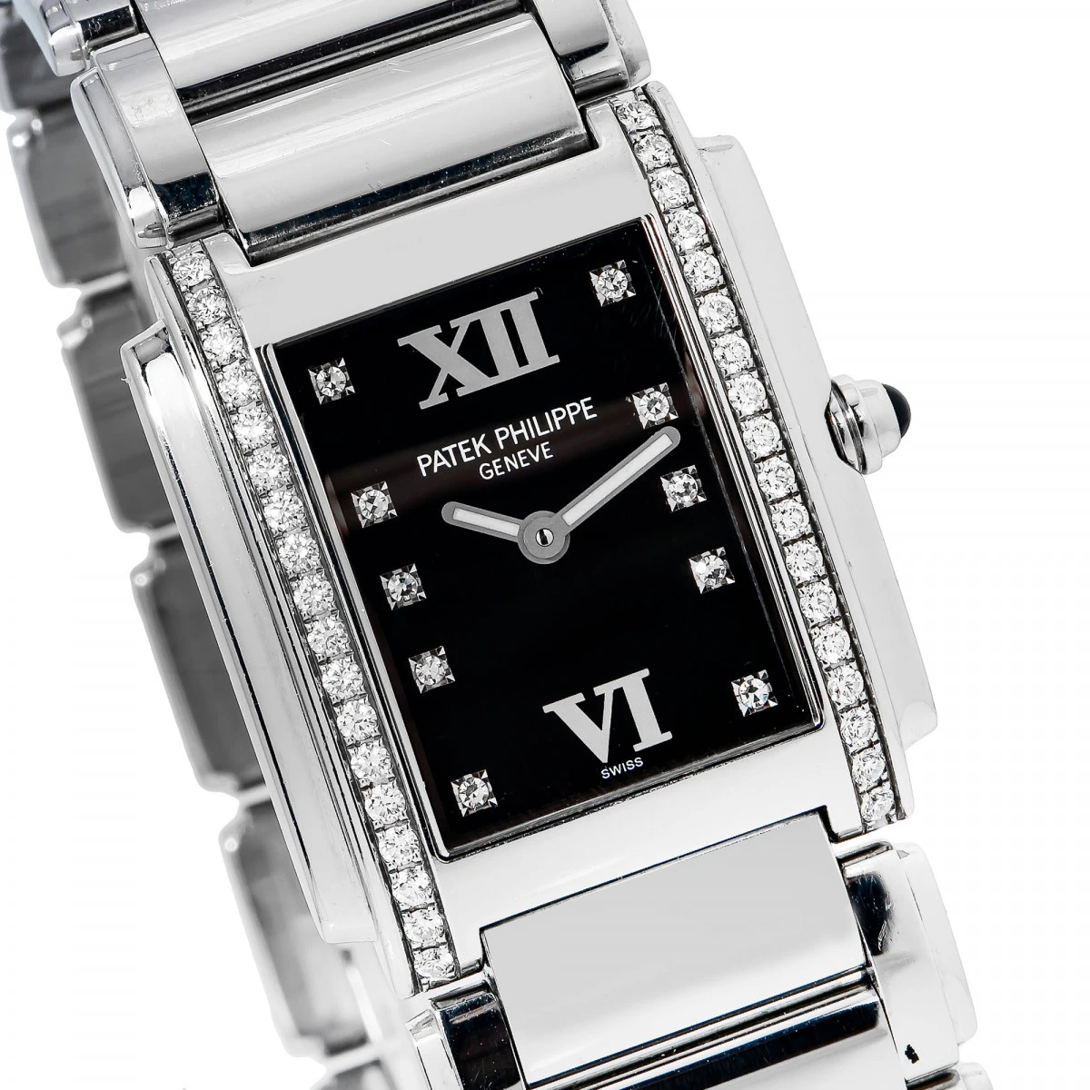 Women's Diamond Watch Patek Philippe Twenty~4 25mm Black Dial 5 Women's Diamond Watch Patek Philippe Twenty~4 25mm Black Dial - Image 3