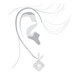 Women's Flower Diamond Dangle Earrings 1.8ct 14K White Gold 11 Women's Flower Diamond Dangle Earrings 1.8ct 14K White Gold -Invicta Jewelry Store womens flower diamond dangle earrings 18ct 14k gold bodwh