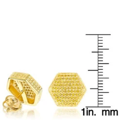 Large Yellow Diamond Earrings 0.75ct Sterling Silver 9 Large Yellow Diamond Earrings 0.75ct Sterling Silver -Invicta Jewelry Store yellow diamond earrings 075ct sterling silver p 44735 ruler