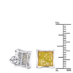 Yellow Diamond Stud Earrings 0.55ct 14K Yellow Gold 12 Yellow Diamond Stud Earrings 0.55ct 14K Yellow Gold -Invicta Jewelry Store yellow diamond stud earrings 068ct 14k gold p 49511 rulerwh