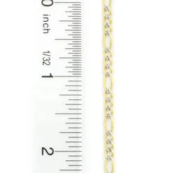 10K Yellow Gold Diamond Cut Figaro Chain 3.5mm 22-24in -Invicta Jewelry Store yellow gold diamond cut figaro chain 10k 35mm 22 24in 3