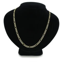 10K Yellow Gold Diamond Cut Figaro Chain For Men 4.5mm 22-24in 10 10K Yellow Gold Diamond Cut Figaro Chain For Men 4.5mm 22-24in -Invicta Jewelry Store yellow gold diamond cut figaro chain 10k 45mm 22 24in 3