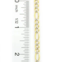 10K Yellow Gold Diamond Cut Figaro Chain For Men 4.5mm 22-24in 11 10K Yellow Gold Diamond Cut Figaro Chain For Men 4.5mm 22-24in -Invicta Jewelry Store yellow gold diamond cut figaro chain 10k 45mm 22 24in 4