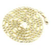 10K Yellow Gold Diamond Cut Figaro Chain 5.5mm 22-24in