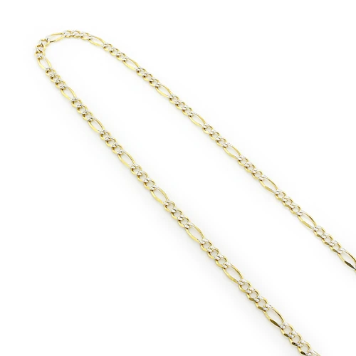 10K Yellow Gold Diamond Cut Figaro Chain 5.5mm 22-24in 4 10K Yellow Gold Diamond Cut Figaro Chain 5.5mm 22-24in - Image 2