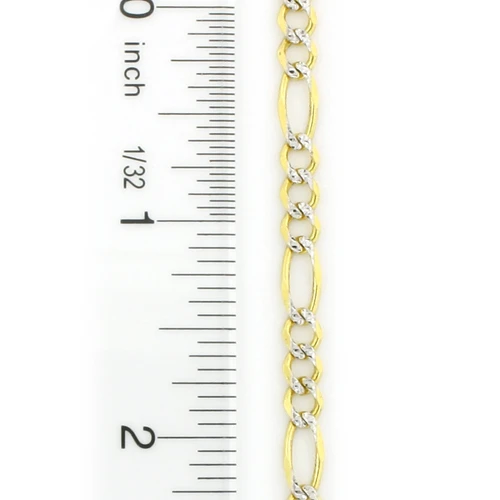 10K Yellow Gold Diamond Cut Figaro Chain 5.5mm 22-24in 5 10K Yellow Gold Diamond Cut Figaro Chain 5.5mm 22-24in - Image 3