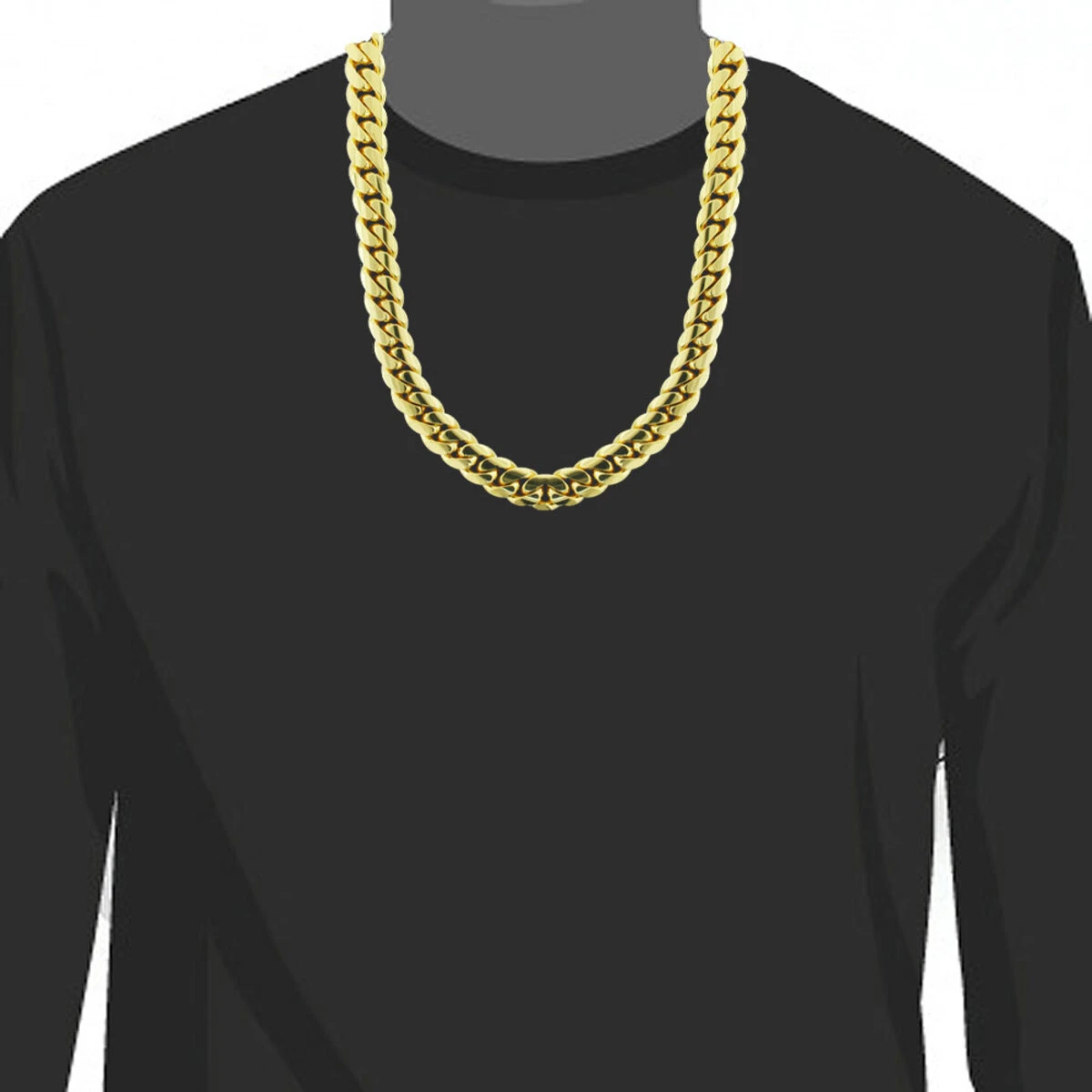 Men's Solid 14K Yellow Gold Miami Cuban Link Colossal Chain 14.5mm 22-40in 5 Men's Solid 14K Yellow Gold Miami Cuban Link Colossal Chain 14.5mm 22-40in - Image 3