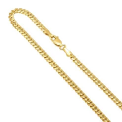 Men's Solid 14K Yellow Gold Miami Cuban Link Curb Chain 3mm 22-40in